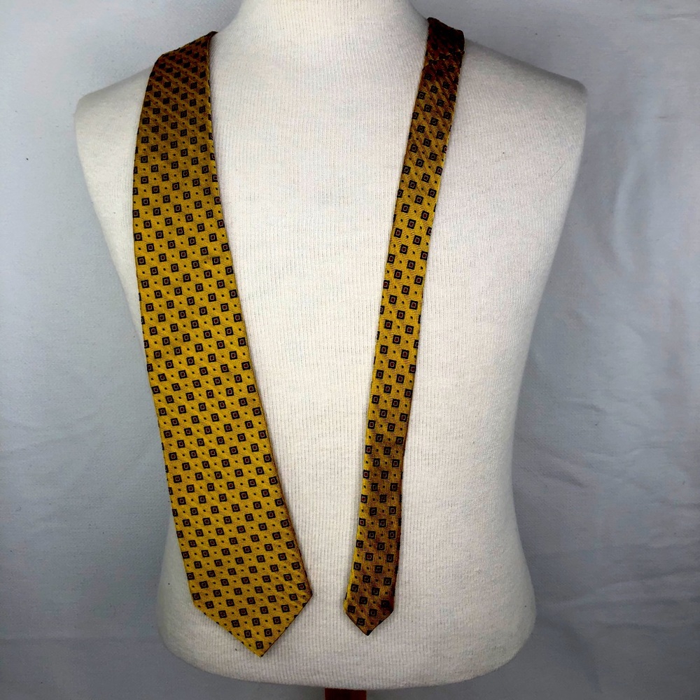 Lauren by Ralph Lauren Silk Handmade Gold Necktie